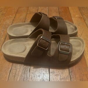 Cushionaire Women’s Lane Cork Footbed Sandal Brown Oily